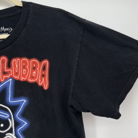 Rick & Morty Large T-Shirt Mens Wubbalubba Dub Short Sleeve Adult Swim Neon Mens - Picture 3 of 5